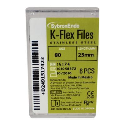 Kerr K-Flex Files, #80 (Black), 25mm, Stainless Steel, 6/Pack, 15174 thumbnail 13