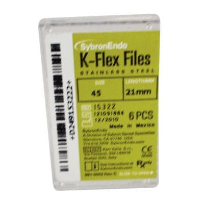 Kerr K-Flex Files, #45, 21mm, White, Stainless Steel, 6/Pack, 15322 thumbnail 18