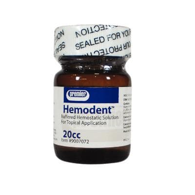 Hemodent Topical Hemostatic Solution, Buffered Aluminum Chloride, 20 cc, 1/Pk, 9007072 thumbnail 17