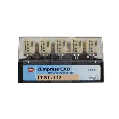 IPS Empress CAD LT I12 Milling Blocks, Low Translucency, Shade B1, 5/Box thumbnail 6