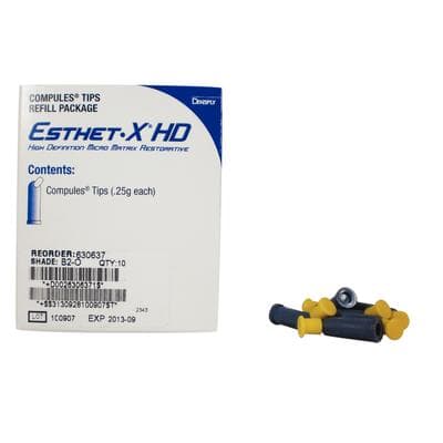 Esthet-X HD Micro Matrix Restorative Material, Compule Tip Refills, 0.25 g, B2-O Opaque Dentin, 10/Pk, 630637 thumbnail 15