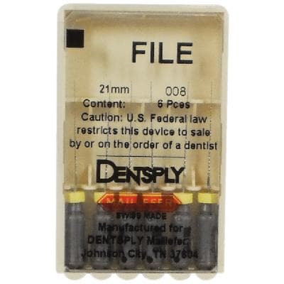 Dentsply Sirona Maillefer K-File, Stainless Steel, Size #08, 21 mm, Color-Coded Gray, 6/Pack, 671100 thumbnail 16