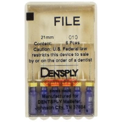 Dentsply Maillefer K-File, Stainless Steel, 21 mm, Size #10, Purple, 6/Pk, 671101 thumbnail 10