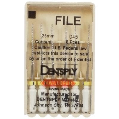 Dentsply Maillefer K-File, Stainless Steel, 25 mm, Size #45, White, 6/Pk thumbnail 5