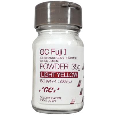 GC Fuji I Glass Ionomer Luting Cement Powder Refill, Light Yellow, 35 g Bottle, 901008 thumbnail 18