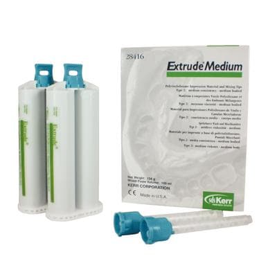 Kerr Extrude VPS Impression Material, Medium Body, Green, 50 ml Cartridges, 2/Pk with 6 Mixing Tips, 28417 thumbnail 12