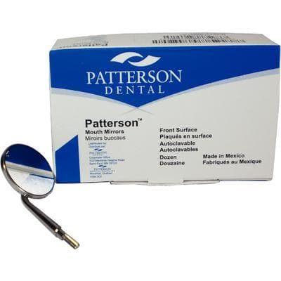 Patterson® Premium Mouth Mirrors, Size 4, Cone Socket, Rhodium Coating, Stainless Steel, 12/Pkg, 088-6788 - Patterson® Premium Mouth Mirrors, 12/Pkg - Size 4, Cone Socket - Image 1