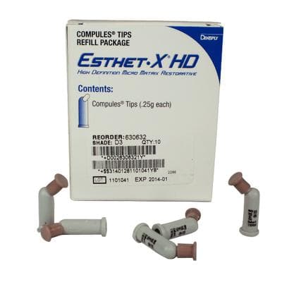 Esthet-X HD Micro Matrix Restorative Material, Compule Tip Refills, 0.25 g, D3, 10/Pk, 630632 thumbnail 16