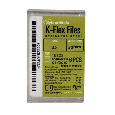 Kerr K-Flex Files #25, 30mm, Stainless Steel, Red, 6/Pack, 15222 thumbnail 25