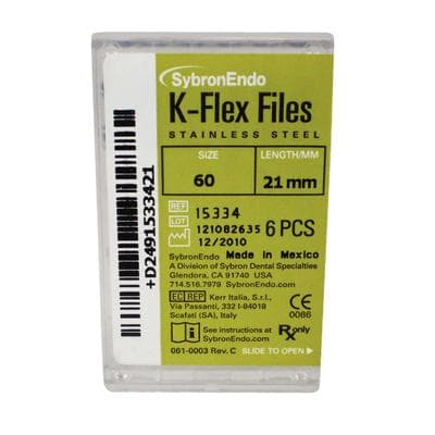 Kerr K-Flex Endodontic Files, #60 Blue, 21mm, Stainless Steel, 6/Pack, 15334 thumbnail 11