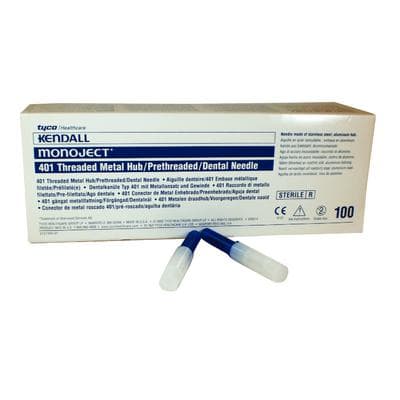 Monoject #401 Metal Hub Dental Needle, 30 Gauge Extra Short (11mm), Blue, Sterile, 100/Box, 8881401171 thumbnail 12