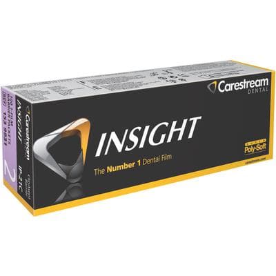 Carestream Health INSIGHT Dental X-Ray Film, Size 2, F-Speed, Periapical, Single Film with ClinAsept Barrier, 100/Box, IP-21C, 1539931 thumbnail 12