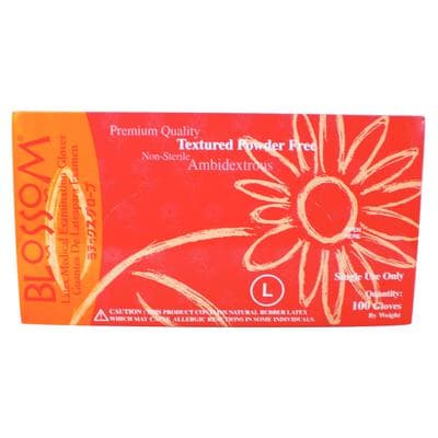 Blossom Latex Exam Gloves, Powder-Free, Textured, Non-Sterile, Large, White, 100/Box, 6228 thumbnail 12