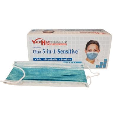 ValuMax Ultra 3-in-1 Earloop Mask, ASTM Level 3, Teal, 50/Box, 5630E-TE thumbnail 7