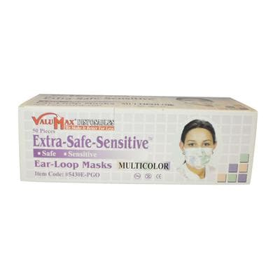Valumax Extra-Safe Sensitive™ Procedural Earloop Face Masks, Multicolor, Latex-Free, Fluid-Resistant, ASTM Level 3, 50/Box, 5430E-PGO thumbnail 8