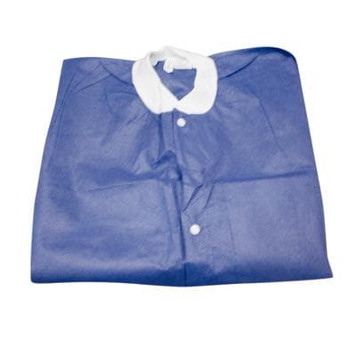 Extra-Safe AAMI Level 3 Lab Coat, Large, Blueberry, Latex-Free, Fluid-Resistant, 10/Pack, 3660BBL thumbnail 7