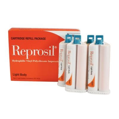 Reprosil Hydrophilic VPS Impression Material, Light Body, Orange, 50 ml Cartridge Refill with Tips, 4/Pk, 626600 thumbnail 19