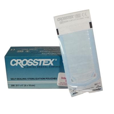 Crosstex Duo-Check Self-Seal Sterilization Pouches, 2.25" x 4", Blue Tint, 200/Box, SCXX thumbnail 20