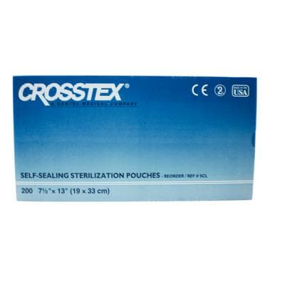 Crosstex Duo-Check Self-Seal Sterilization Pouches, 7.5" x 13", Blue Tint, 200/Box, SCL thumbnail 16