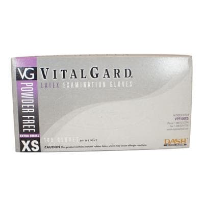VitalGard® Latex Exam Gloves, Powder Free, Non-Sterile, Extra Small, Textured, 100/Box, VLP100XS thumbnail 13