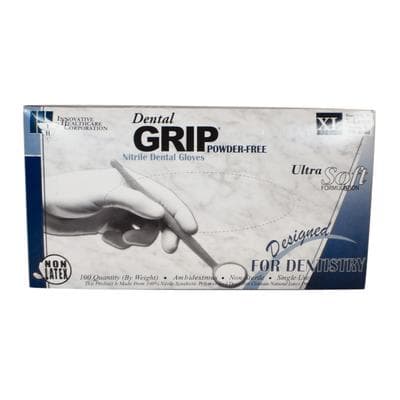 Dental Grip® White Nitrile Exam Gloves, Powder Free, Non-Sterile, Extra Large, Ambidextrous, 100/Box - Dental Grip® White Nitrile Gloves, 100/Box - Extra Large, 100/Box - Image 1