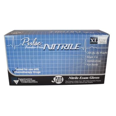 Pulse™ Nitrile Powder Free Exam Gloves, Extra Large, Dark Lavender Blue, Textured, Non-Sterile, Chemo Rated, 200/Box, 177352 thumbnail 5
