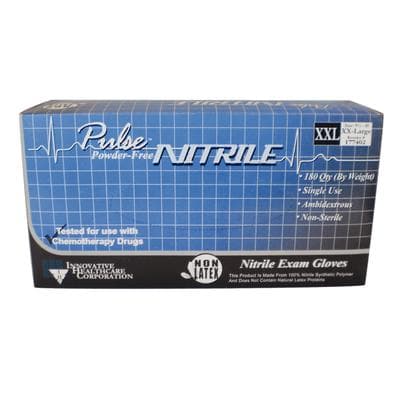 Pulse™ Nitrile Exam Gloves, Powder Free, Non-Sterile, Textured, Chemo Rated, XX-Large, Dark Lavender Blue, 180/Box, 177402 thumbnail 4