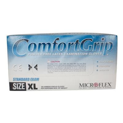 Microflex ComfortGrip CFG-900 Latex Exam Gloves, Powder-Free, Textured, Extra Large, Natural, 100/Box, CFG-900-XL thumbnail 16