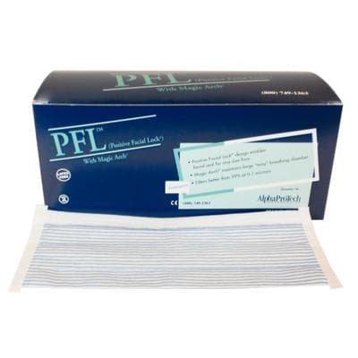 Critical Cover PFL Face Mask Level 3, Headband Style, Blue Stripe, 50/Box thumbnail 2