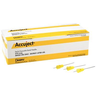 Accuject Disposable Dental Needles, Plastic Hub, 27 Gauge Long (32mm), Yellow, 100/Box, 900805 thumbnail 21
