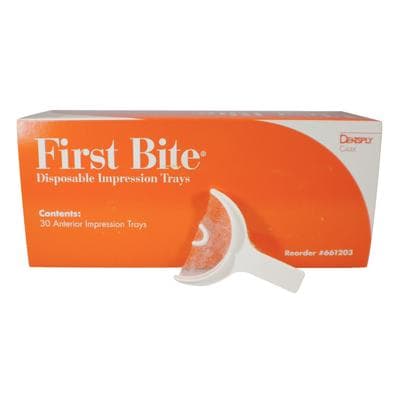 First Bite Disposable Double-Arch Impression Trays, Anterior, Rigid Polystyrene with Gauze Webbing, 30/Box, 661203 thumbnail 15