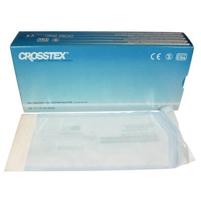 Crosstex Duo-Check Self-Seal Sterilization Pouches, 5.25" x 10", Blue Tint, 200/Box, SCM thumbnail 21