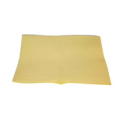 Crosstex PolyBack Patient Bibs, 3-Ply Tissue/1-Ply Poly, 13" x 19", Yellow, 500/Case, WPXYE thumbnail 9