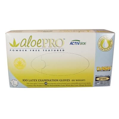 AloePRO™ Latex Examination Gloves, Powder Free, Textured, Large, 100/Box, 10 Boxes/Case thumbnail 5