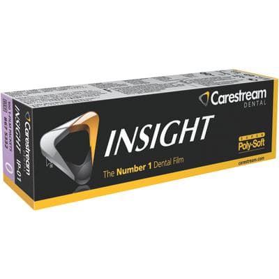 Carestream Health Insight Dental Film IP-01, Size 0, F-Speed, Periapical, Super Poly-Soft Single-Film Packets, 100/Box, 8675332 thumbnail 17