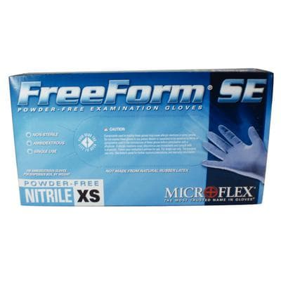 Microflex FreeForm SE Nitrile Exam Gloves, Powder Free, Non-Sterile, Extra Small, Blue, 100/Box, FFS-700-XS thumbnail 13