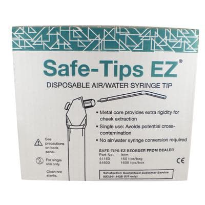 Safe-Tips EZ Disposable Air/Water Syringe Tips, Universal Fit, Plastic with Metal Core, White, 1600/Bulk Box, 44600 thumbnail 13