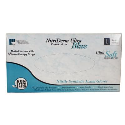 NitriDerm® Ultra Blue Nitrile Exam Gloves, Powder Free, Non-Sterile, Textured, Large, Light Blue, 100/Box, 157300 thumbnail 5