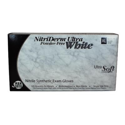 NitriDerm® Ultra White Nitrile Exam Gloves, Powder-Free, Non-Sterile, Extra Large, Textured, 100/Box, 167350 thumbnail 6