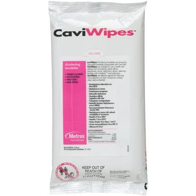 CaviWipes Surface Disinfectant Towelette Wipes, 7" x 9", 45 Wipes/Flat Pack, 13-1224 thumbnail 6