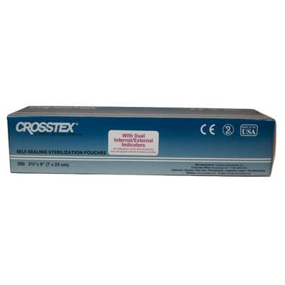 Crosstex Duo-Check Self-Seal Sterilization Pouches, 2-3/4" x 9", Blue, 200/Box, SCX thumbnail 20