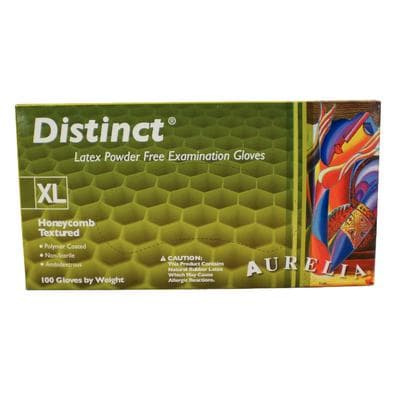 Aurelia® Distinct™ Honeycomb Textured Latex Exam Gloves, Powder Free, Non-Sterile, Extra Large, 100/Box, 29229 thumbnail 3