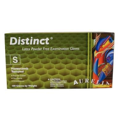 Aurelia® Distinct™ Honeycomb Textured Latex Exam Gloves, Powder Free, Non-Sterile, Small, 100/Box, 29226 thumbnail 2