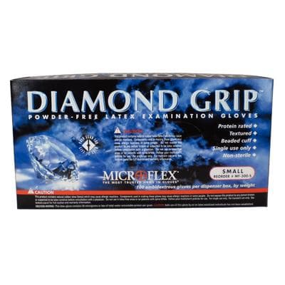 Diamond Grip MF-300 Powder-Free Latex Exam Gloves, Small, Natural, Textured Fingers, 100/Box, MF-300-S thumbnail 16