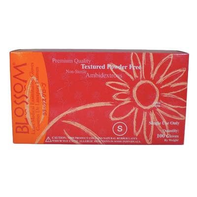 Blossom Latex Exam Gloves, Powder-Free, Textured, Non-Sterile, Small, White, 100/Box, 6226 thumbnail 10