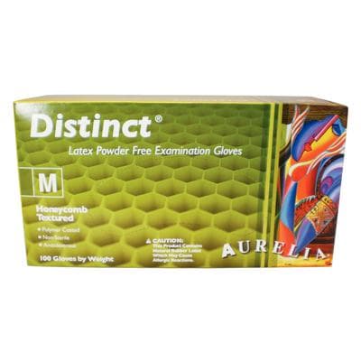 Aurelia® Distinct™ Honeycomb Textured Latex Exam Gloves, Powder Free, Non-Sterile, Medium, 100/Box, 10 Boxes/Case - Aurelia® Distinct™ Honeycomb Textured Latex Gloves – Powder Free, 100/Box, 10 Boxes/Case - Medium - Image 1