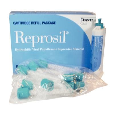 Reprosil Hydrophilic VPS Impression Material, Regular Body, Blue, 50 ml Cartridge Refill with Mixing Tips, 4/Pk, 626210 thumbnail 15