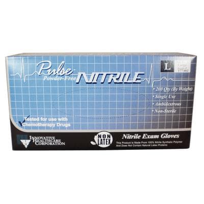 Pulse Nitrile Powder-Free Exam Gloves, Large, Dark Lavender Blue, Textured, Non-Sterile, 200/Box, 177302 thumbnail 8