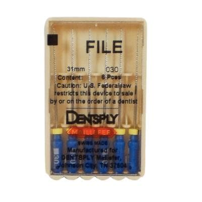 Dentsply Maillefer K-File, Stainless Steel, 31 mm, #30, Blue, 6/Pk, 671165 thumbnail 6