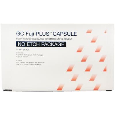 GC Fuji PLUS Resin-Reinforced Glass Ionomer Luting Cement, No-Etch Capsule Starter Package, 48 Capsules + Applier, White thumbnail 16